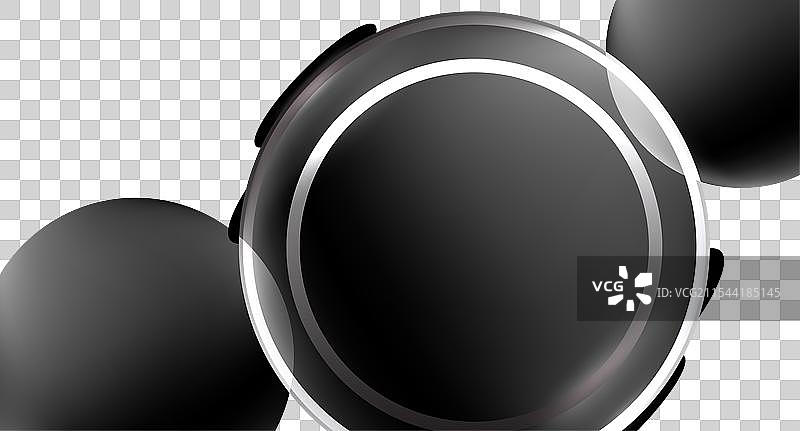 霓虹玻璃圆圈，留白供您填写文本或其他内容图片素材