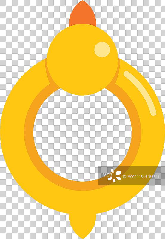 金色圆形门把手在白色背景上闪耀图片素材