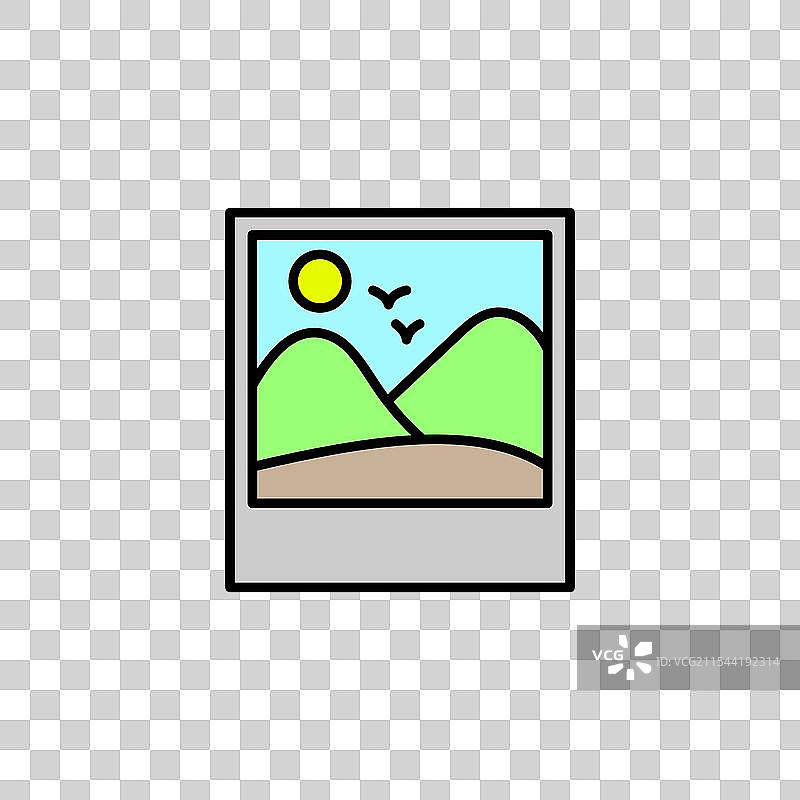 白色背景上的彩色图标图片素材