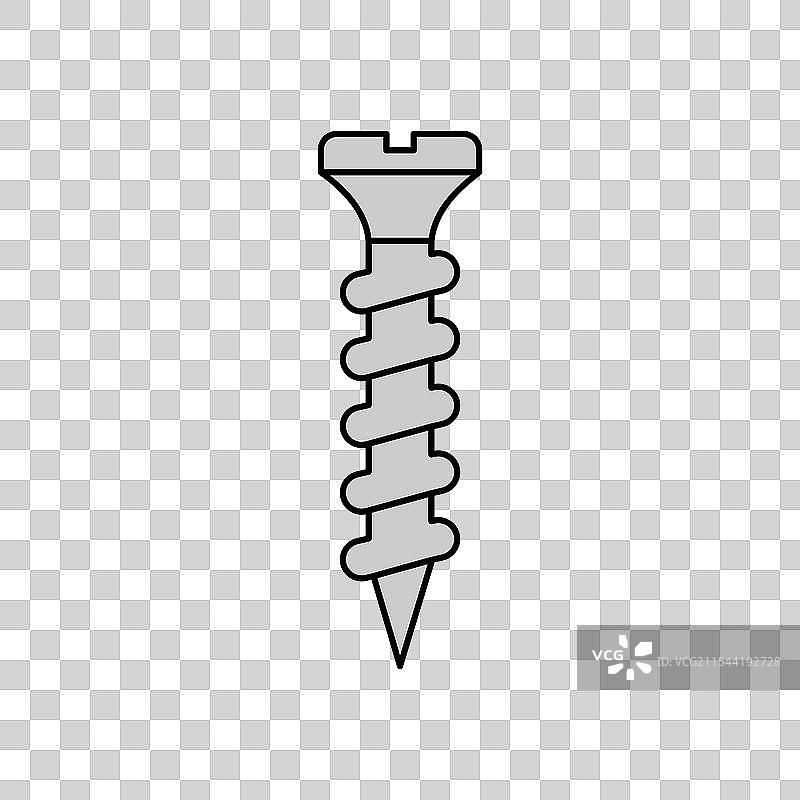 白色背景上的彩色螺丝图标图片素材