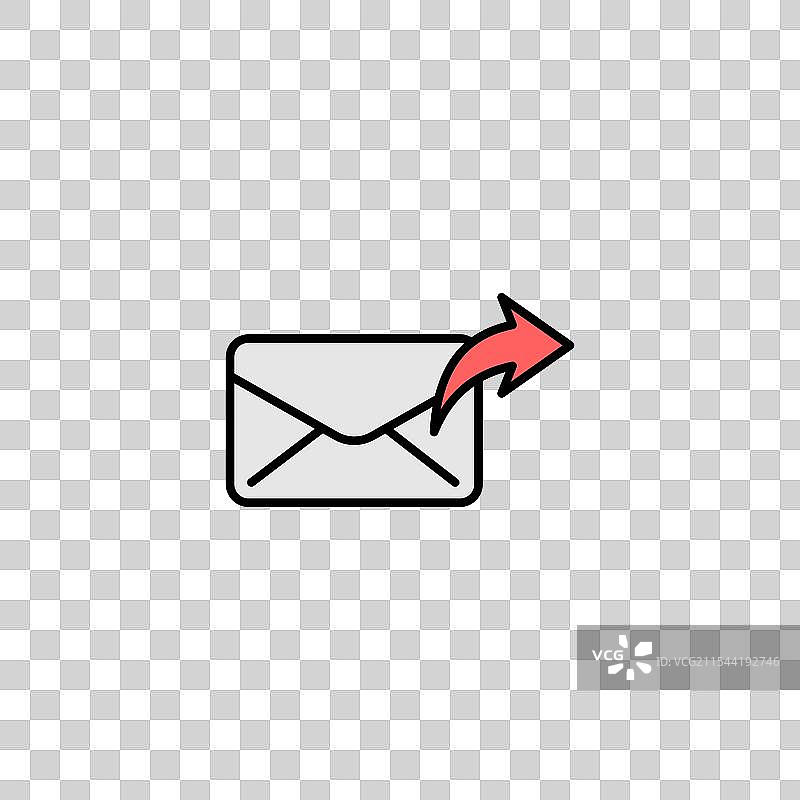 在白色背景上发送彩色图标图片素材