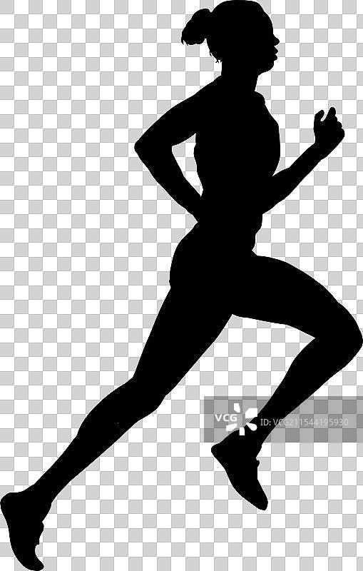 跑步者剪影图片素材