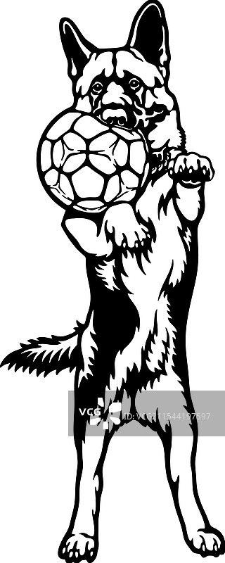 德国牧羊犬 - 宠物剪切文件图片素材