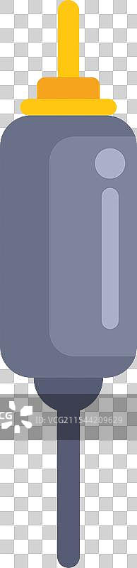 带金属镀层尖端的音频插孔连接器图片素材