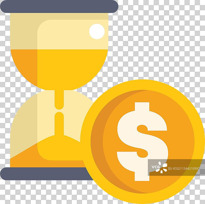 沙漏旁边的美元硬币正在流失沙子图片素材