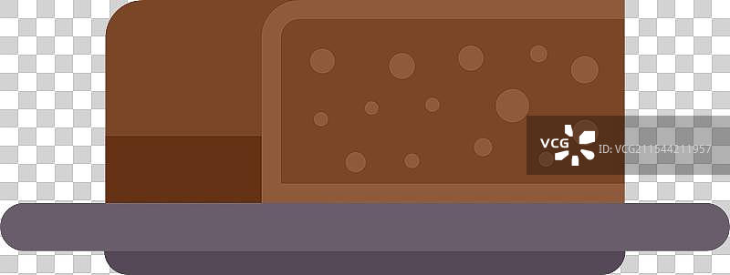 简约风格的巧克力蛋糕切片放在盘子上图片素材