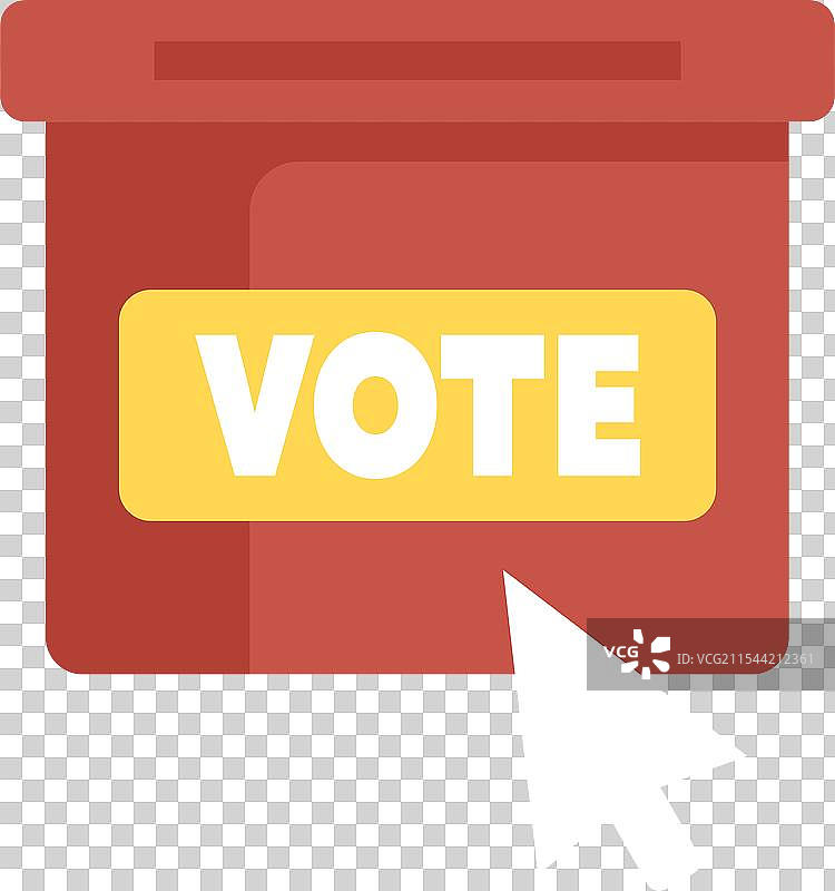 红色投票箱鼓励人们投票图片素材