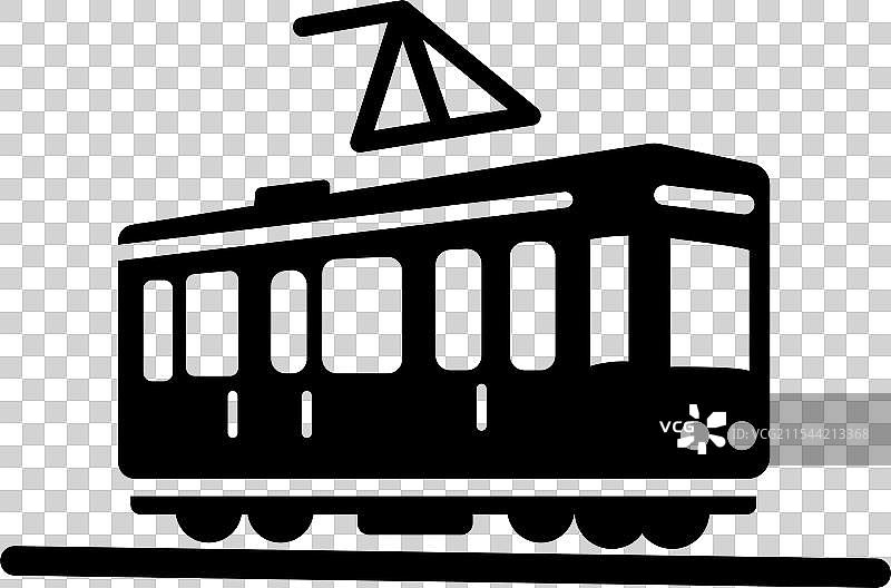 电车图标标志设计模板，独立展示图片素材