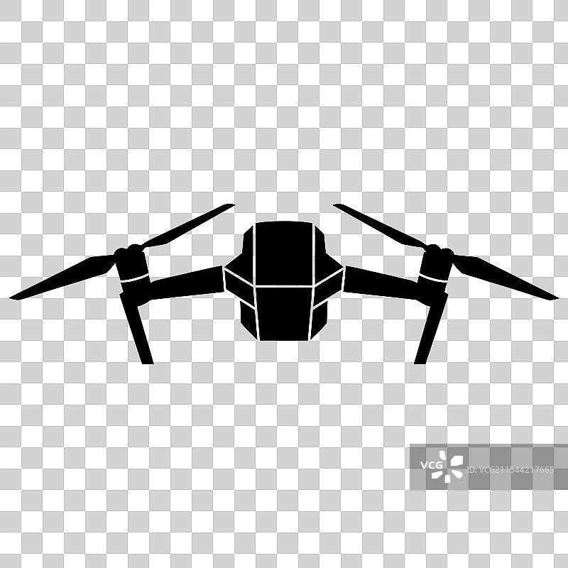 天空观察者无人机剪影系列图片素材