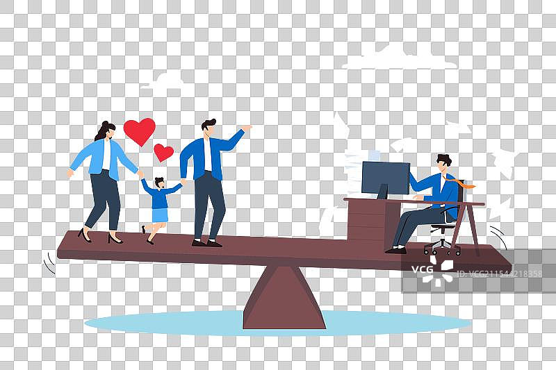 秋千的平面比较家庭与努力工作图片素材