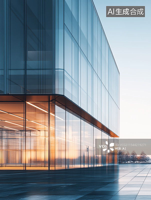 【AI数字艺术】现代城市建筑广场地面图片素材