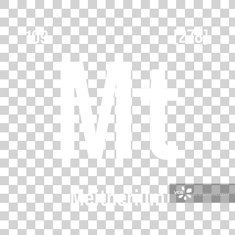 梅特尼铝 (Mt) 周期表元素图片素材