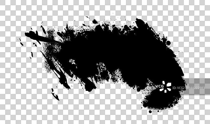 黑色喷溅油漆纹理墨水污点图片素材