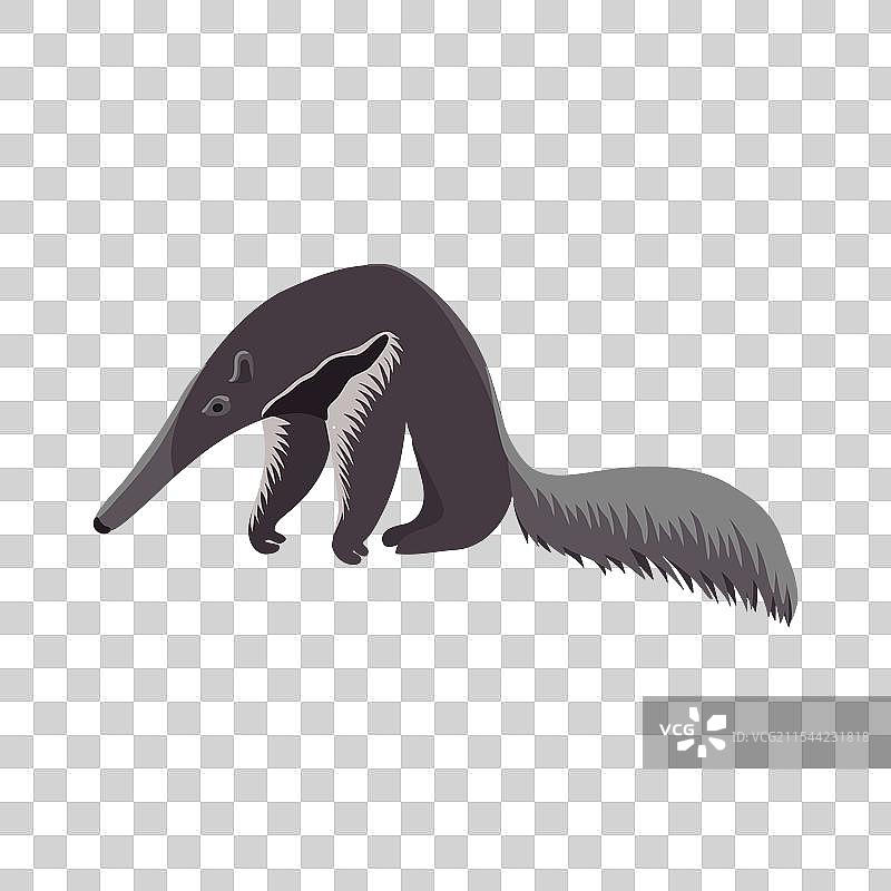 绘制动物大食蚁兽图片素材