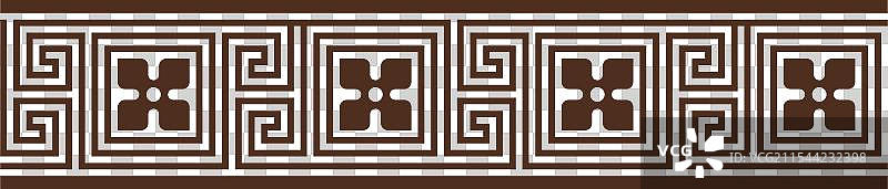 希腊钥匙无缝边框图案图片素材