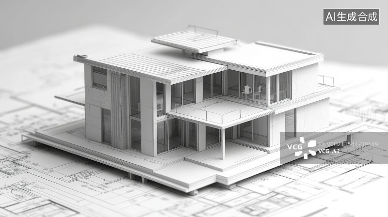 【AI数字艺术】银行建筑图纸，CAD图纸图片素材