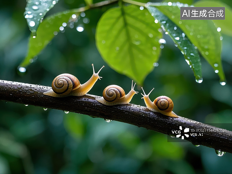 【AI数字艺术】蜗牛旅行图片素材