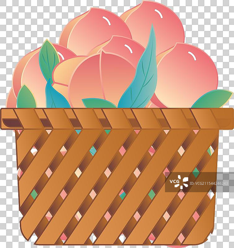 一筐桃子图片素材