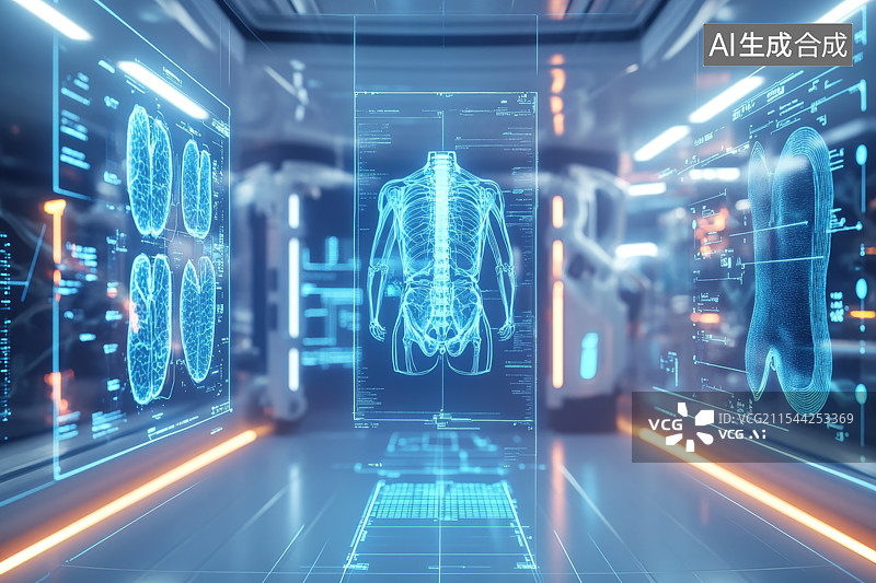 【AI数字艺术】商务医疗科技插画图片素材