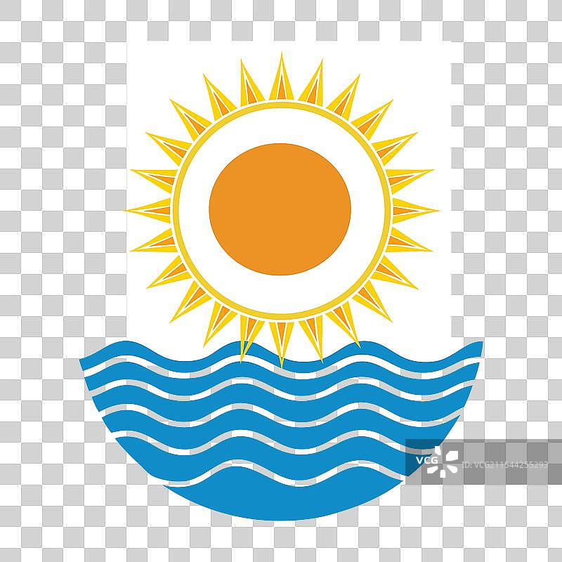 阳光与海洋的色彩剪影图片素材