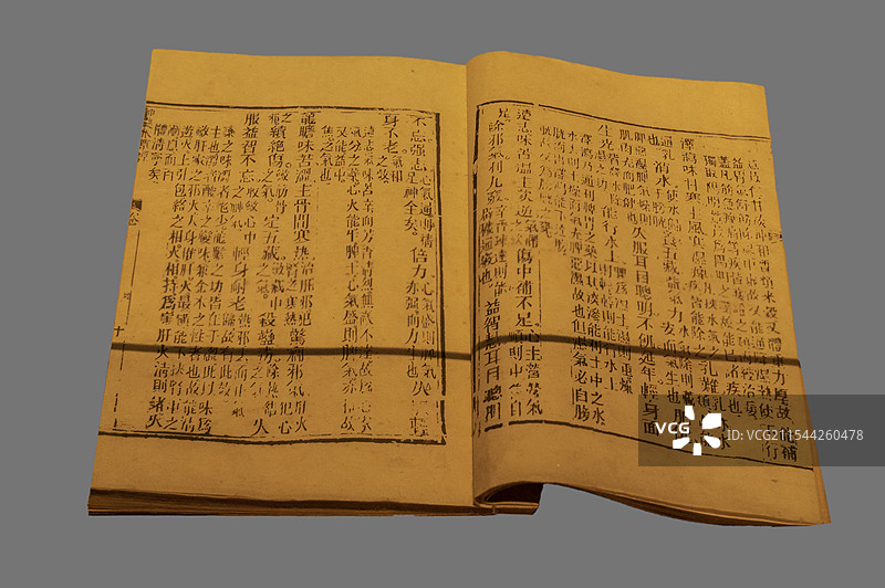 广东省博物馆“广东省自然资源基本陈列”展：《神农本草经》（复制品）（是我国现存最早的药物学专著）图片素材