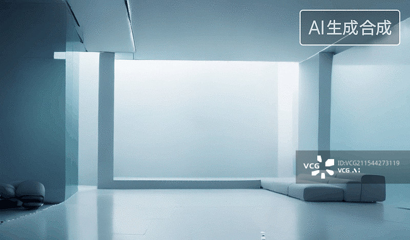 【AI数字艺术】雾中建筑图片素材