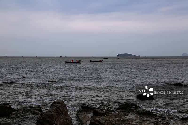 烟台长岛的海边图片素材