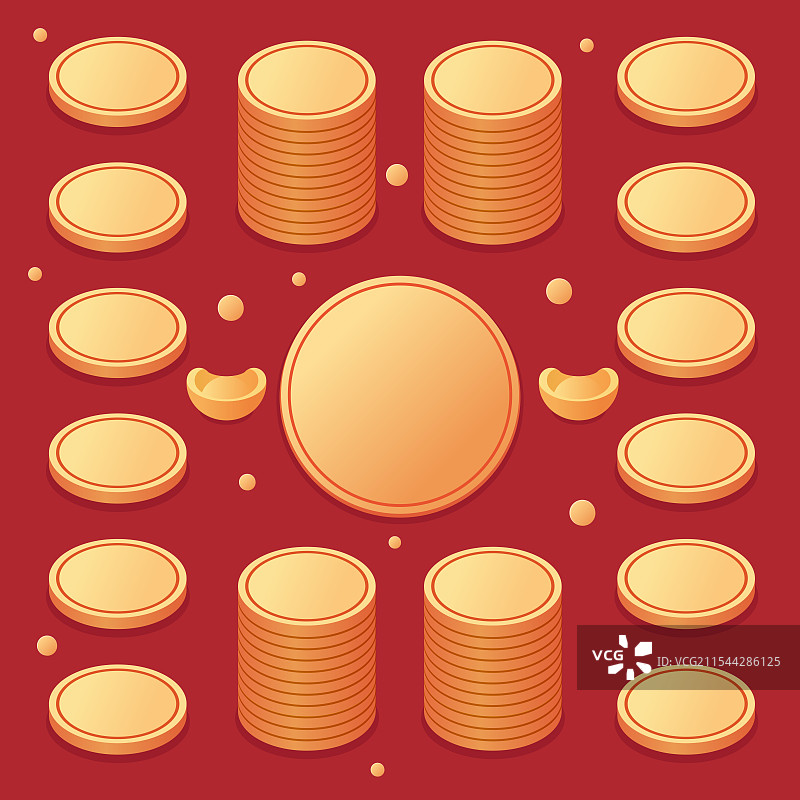 黄金硬币金币插画图片素材