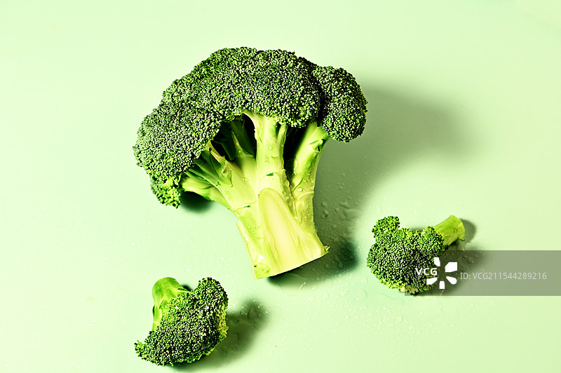 新鲜西兰花特写图片素材