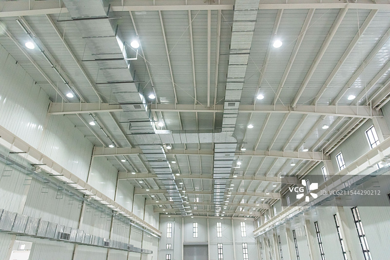 厂房内部钢结构设计图片素材