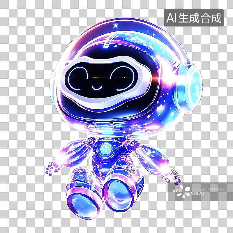 【AI数字艺术】时尚可爱科技语音智能AI机器人图片素材