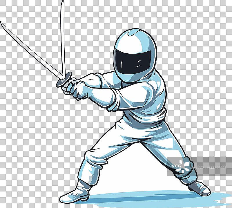 手持剑的宇航员图片素材