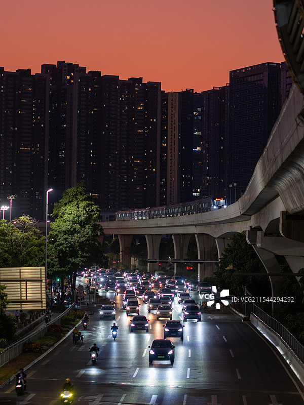 车水马龙-立体城市图片素材