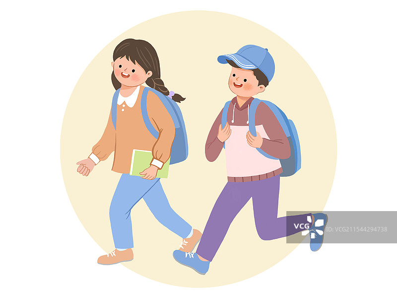 去上学的孩子图片素材