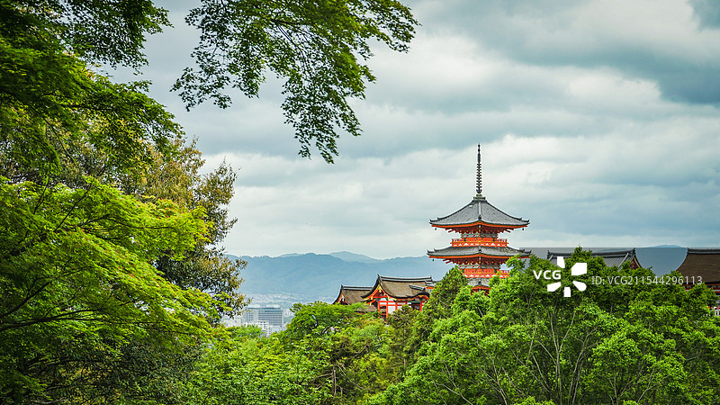 日本京都清水寺日景图片素材