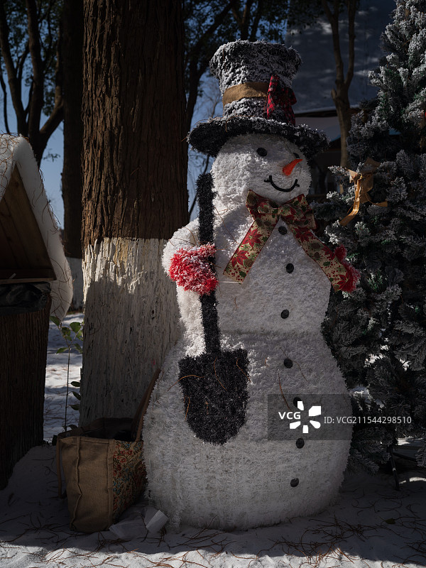 青浦大千天鹅湖庄园雪乡雪人图片素材