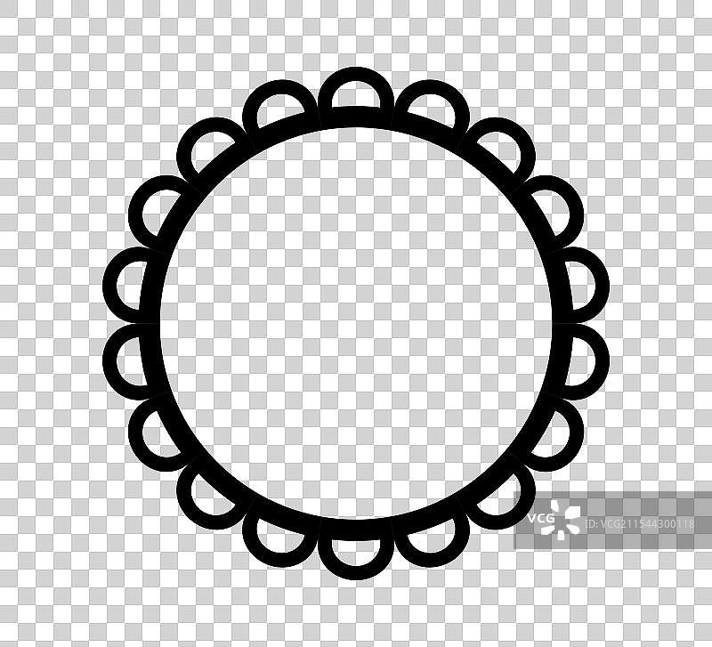 简单的圆形波浪边框图片素材