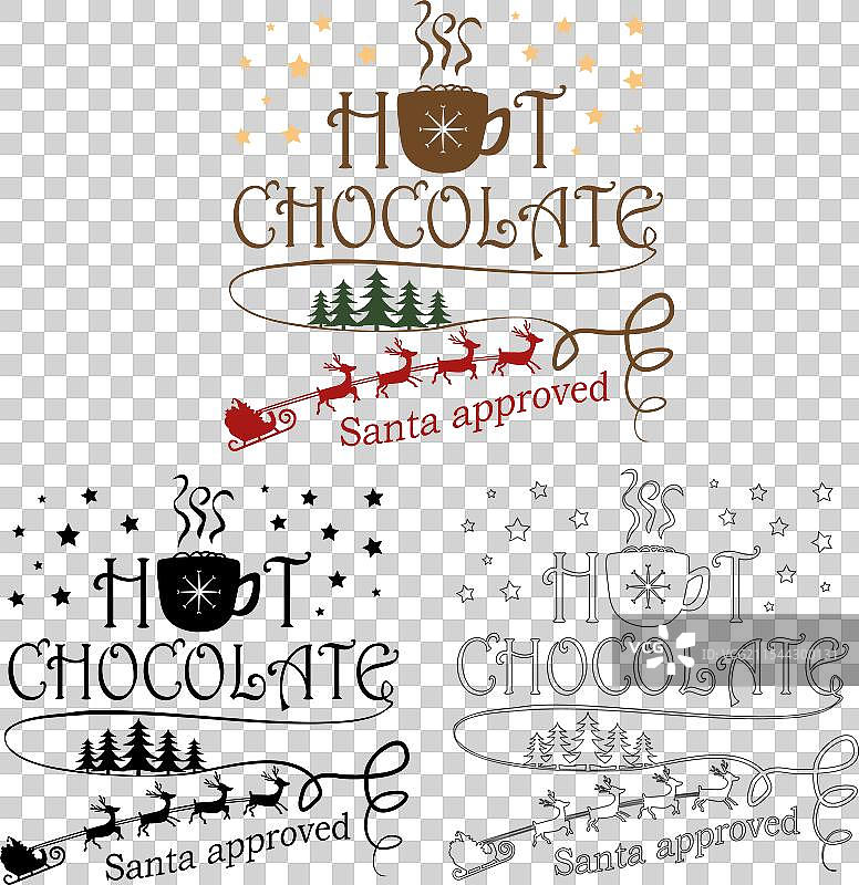 节日圣诞设计，带有圣诞老人认证标志图片素材