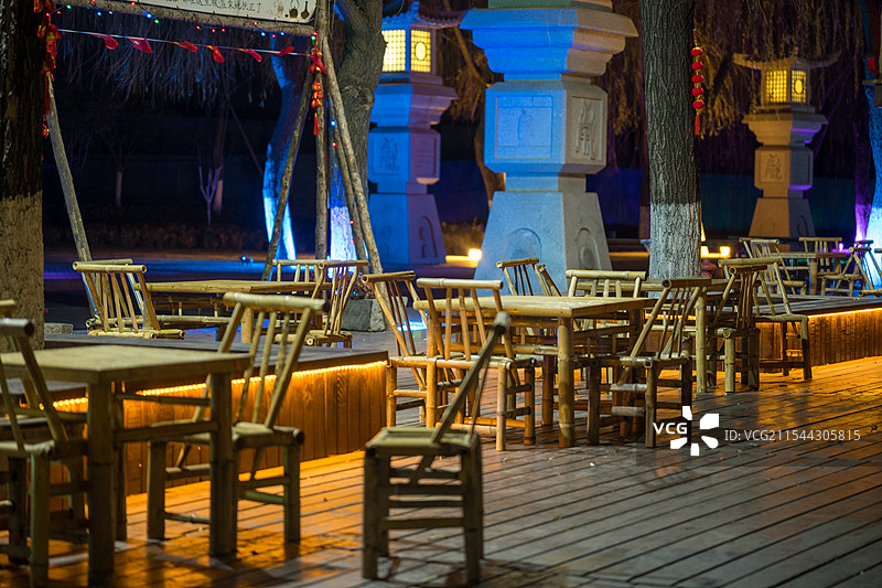 淄博周村古商城街景图片素材