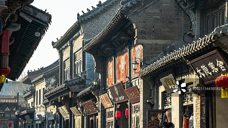 淄博周村古商城街景图片素材