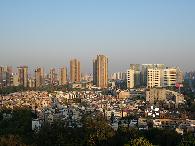 佛山市南海区城市面貌（自礌岗公园魁星楼俯瞰）图片素材