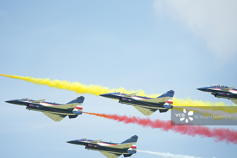 2023长春航空展  空军八一飞行表演队飞行表演图片素材