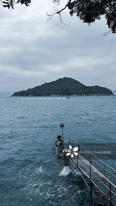 香港西环泳棚海景图片素材