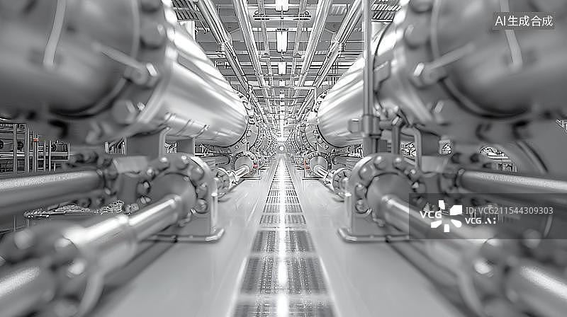 【AI数字艺术】石油天燃气输送管道，化工厂炼油厂设备图片素材