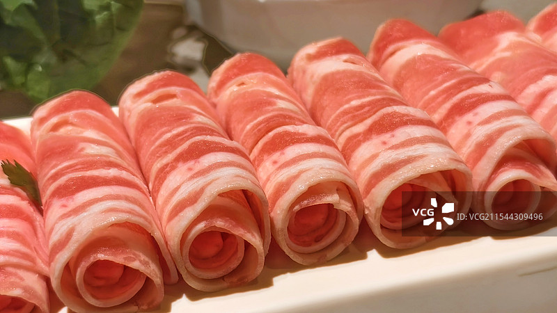 火锅羊肉卷图片素材