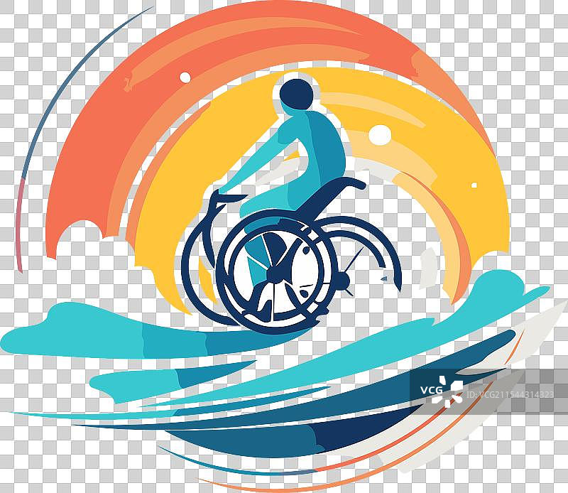 残疾人轮椅标志设计模板图片素材