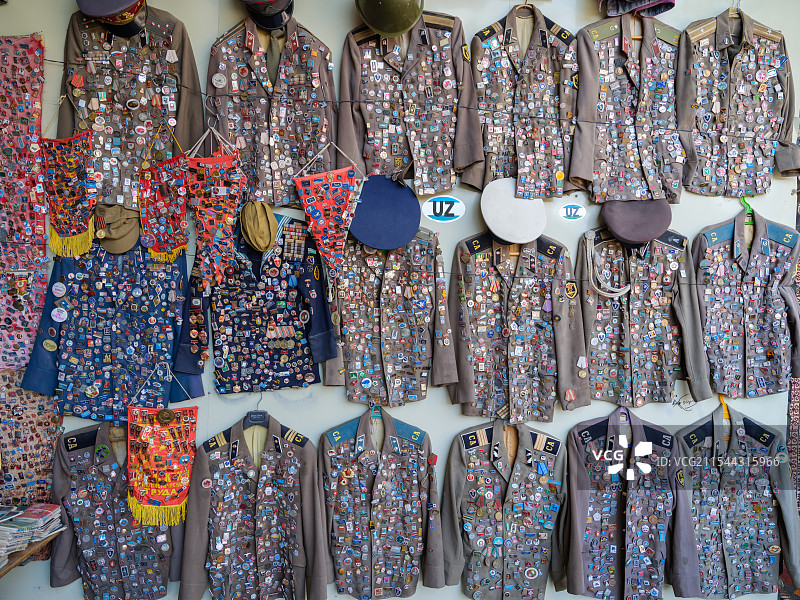 前苏联纪念徽章贩卖图片素材