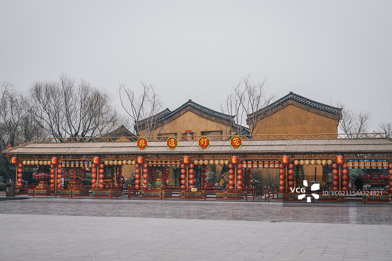 开封清明上河园内景色图片素材