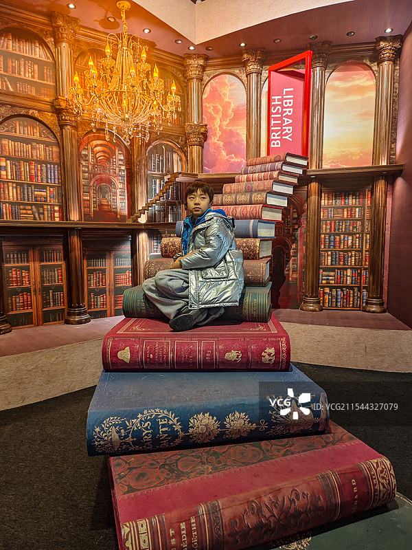 大英图书馆-知识的阶梯图片素材