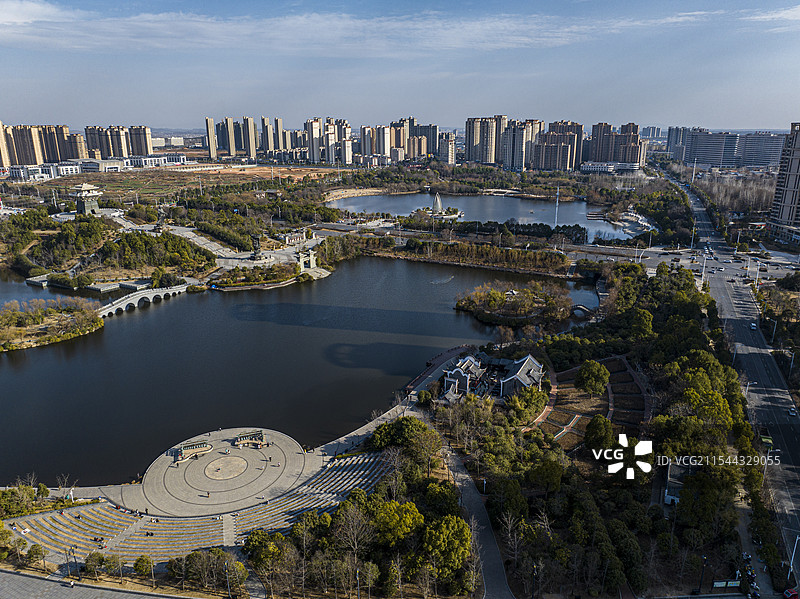 航拍湖北省随州市                          风光图片素材